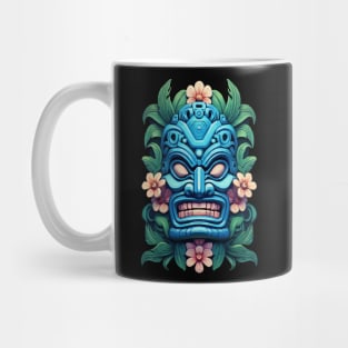 Blue Tiki Mask Mug